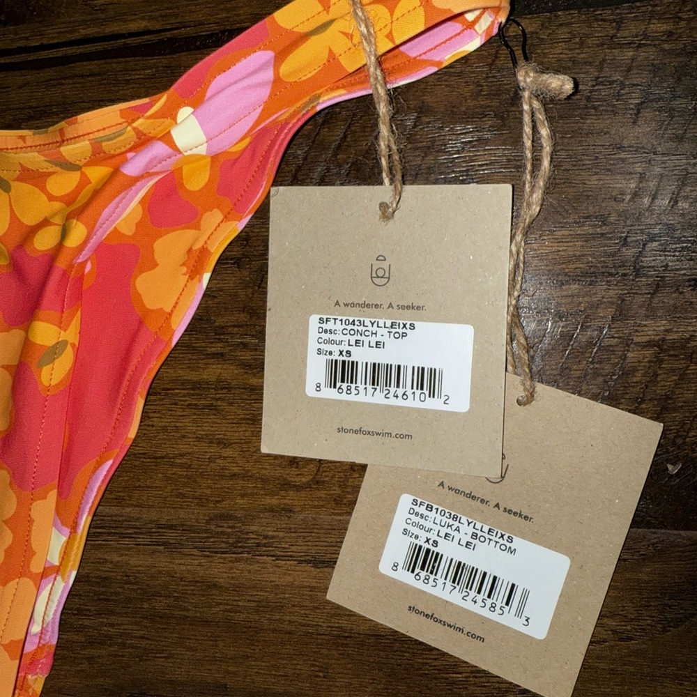 NWT‎ Stone Fox Swim Lei Lei Nola Bikini Bottoms Size XS SET - Picture 3 of 3